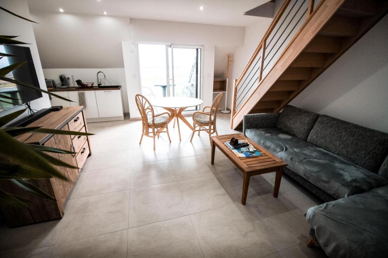 Appart-Duplex Vue Mer Panoramique Balcon & Piscine Proche Commerce Penmarcʼh Exterior foto